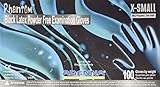 ADENNA PHANTOM Latex Powder Free Exam Gloves (Black, X-Small) [並行輸入品]