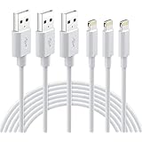 Nikolable iPhone 充電器 純正 ライトニングケーブル 【1m 3本 Mfi 認証】 充電ケーブル USB 充電コード iPhone 14 / 13 / 12 / 12 Pro / 11 / SE/iPad 各種対応 ホワイト 3AP4
