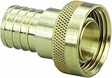Viega 46414 PureFlow Zero Lead Brass PEX Crimp Supply Adapter with 3/4-Inch by 1 Crimp x Manabloc Su