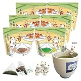 ティーバッグ （6袋）猫 フィギュア（3個）セット みたらしちゃん ねこ茶
