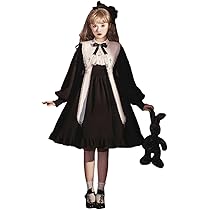 Amazon.co.jp: [トクとユウ] リボンワンピース ゴスロリ 長袖 メイド服 