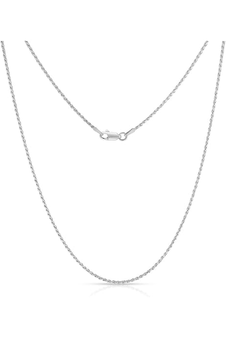 Silver Rope Chain Necklace 