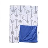 Towin Baby Arrow Minky Receiving Blanket, Navy Blue 30x40 by TOWIN BABY