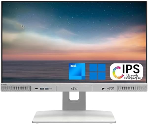 Fujitsu ESPRIMO K5010 | 21.5" 10th Gen Core i3 | 8GB Memory Nvme M.2 SSD 256GB | Full HD Office WiFi Type-C | Windows 11 Integrated Desktop PC (Refurbished) - 1