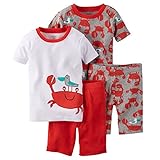 カーターズ Carter's パジャマ キッズ子供服 綿リブ100% 4点セット 4-Piece Snug Fit Cotton PJs 5T (105-112cm)