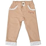 2017年 春物 UZULAND ウズランド 折り返し 裾レース ロングパンツ ニットデニム ベージュ◇90cm