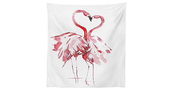 Amazon フラミンゴ装飾テーブルクロスflamingo Couple Kissing Romance Passionパートナーin Love水彩効果アート作業の長方形テーブルカバーダイニングルームキッチンピンクホワイト 48 W By 48 L Dlzbfs121 92x121 92 テーブルクロス オンライン通販