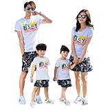 （JUTAOPIN）【親子 ペアルック】 親子 ペア ｔシャツ ＆ ショートパンツ レディース スカート アンダーパンツ付き 親子ペア パパ 春 夏 メンズ 子供 男の子 女の子 ｔシャツ 半袖 ブル