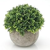 velenerミニプラスチック植物フェイク草Melaleuca with Pots forホームインテリア(グリーン)