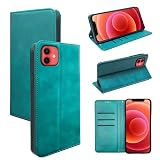 適用 iPhone 12 / iPhone 12 Pro 用 ケース 手帳型 iPhone 12 用 手帳型ケース カバー 手帳型 PUレザー カード収納 財布型 耐衝撃 ケース マグネット スタンド機能付き 5色(iPhone12 用 / iPhone12 Pro 用 ケース 手帳型) (グリーン)