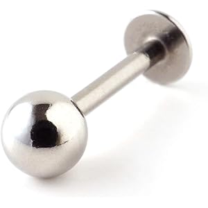 From da Phactory ボディピアス 18G 16G 14G ラブレット ピアス ボール サージカルステンレス ラブレットスタッド キャッチ おしゃれ かわいい ファースト ラブレットピアス (14G(1.6mm), シャフト10mm ボール3mm)