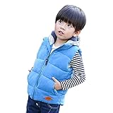 (チェリーレッド) CherryRed キッズ 子供服 女の子 男の子 ベスト 袖なし ベビーベスト秋冬 中綿 90 ブルー