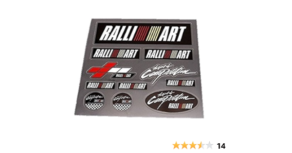 Amazon Ralliart ミニステッカー ラリーアートをさりげなく彩る デカール シール ステッカー 車 バイク 車 バイク