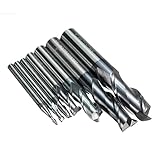 ランフィー　2-12 mm 超硬ソリッド エンド ミル 2 フルート スロット ドリル 2/3/4/6/8/10/12 mm エンド ミル カッター CNC ツール -10 mm