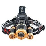 Ruanyi キャンプ用防水Zoomable懐中電灯トーチ30W LEDヘッドランプ