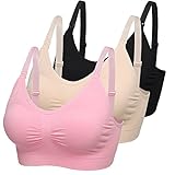 Arshiner 3パック/ 2packレディースシームレスなマタニティ授乳ブラ調節可能、MーXL US サイズ: XL