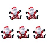 Flameer ミニ　樹脂　装飾　庭　DIY　マイクロ景観　クリスマス　冬の祝い　パーティー　サンタクロース　萌え　小物　　歳暮ギフト　5個入りセット　