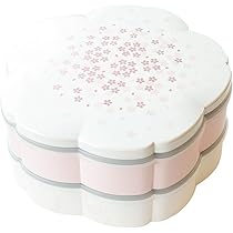 桜模様 漆器重箱 仕切り付き　2個セット売り Amazon | みよし漆器本舗 桜型重箱用 仕切り 5ツ切り 朱 赤 レッド 中