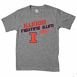 Wes and Willy Illinois Fighting Illini Youth NCAA Biggest Fan Tシャツ – チャコール、 Youth Large ブラック