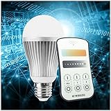 Texsens E27 9W 800LM LED Light Bulbs Dimmable With 2.4GHz Wireless Remote Control, Adjustable Color 