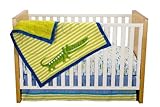 Zutano Crib Set, Alligators, 4 Piece by Kidsline [並行輸入品]