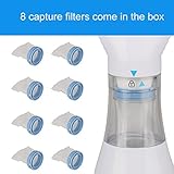 Tbest Capture Filter V-Comb電気式ライスコム交換用フィルター、8PCS捕捉フィルタースナップ式リップトラップV-Comb Set用の頭と卵