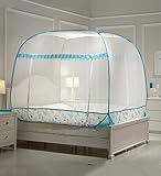 LIQICAI 蚊帳 簡単セットアップ 便利な3ドア 強弾性鋼製ワイヤー 昆虫の保護、 4色6サイズオプション ( 色 : 2#Blue , サイズ さいず : 1.80X2.20X1.50M )