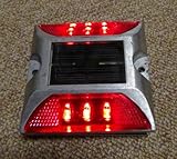 ソーラー2×3LED★点滅/赤色★光センサー自動点滅道路鋲誘導灯防水防圧 アルミ合金省エネ [並行輸入品]
