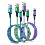 USB Type C ケーブル 【1.8m 3本*3色】 3A急速充電 QC3.0対応 タイプｃ充電ケーブル 高耐久 ナイロン iPhone 15充電用 USB A to USB C ケーブル タイプc 充電ケーブル iPhone15シリーズ、Xperia XZ/XZ2、Galaxy S20 S10+ S9、Huawei P30 P20、LG その他USB-C機器対応