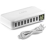 USB コンセント usb充電器 8ポート ACアダプター usb 電源 急速充電 電源タップ 智能入力 チャージャー 合計40W 充電器 usb 複数ポート iPhone/Android/タブレット 対応 海外対応