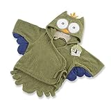 Baby Aspen, My Little Night Owl Hooded Terry Spa Robe, Green, 0-6 Months [並行輸入品]