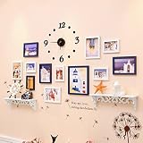 モダンシンプルなクリエイティブ組み合わせ寝室リビングでシェルフフォト壁