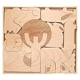 Petit Collage プチ・コラージュ 木のおもちゃ 木製パズル ジグソーパズル 形合わせ (森のいきもの)
