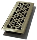 Decor Grates ag414 4-inch by 14インチゴシック床登録、ソリッド真鍮