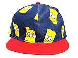The Simpsons（ザ シンプソンズ）スナップバックキャップ（デニム×レッド）アンダーバイザーロゴ入り