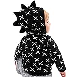 Tovadoo 子供服 ベビー服 男の子 コート ジャケット 秋冬物 防風着 保温 恐竜 十字柄 カッコイイ 旅行 通学 スポーツ 1-4歳