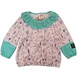 【春物】 SCOLAR(スカラ) 天竺総柄Pt衿付き長袖Tシャツ 110cm/ピンク NO.CH-16SP-SC03