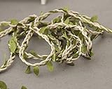 ホワイトミルク自然Twine文字列リーフハンドメイド人工の葉ウェディングデコレーションDIY 4メーターzg00046 _ 3