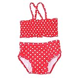 Ruffle Buttsラッフルバッツ Ruffled Swimwearスイムウエア Red Ruched Polka Dot Bikini レッドシャーリングポルカドット 水着 キッズ [並行輸入品
