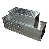 SEIKOH アルミ工具箱 ツールボックス 大型 123cm 小型 76cm セット 取っ手付き 鍵付きボックス 防水 軽トラ 屋外用