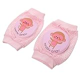 ノーブランド品 赤ちゃん　子供　綿　柔らかい　滑り止め　ひざあて　膝パッド　ウォーマー　プロテクター　肘クッション　ケガ防止　可愛い　全3色4パタン選べる - ピンク, 猿