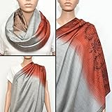 Nursing Cover - Nursing Scarf - Nursing Infinity Scarf (Light Brown,rust Red and Silver Gray) by Rod
