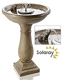 [エコ ソラレー] Eco Solaray 「 カエルユリの滝」 ソーラーパワー水盤（ウォーターファウンテン）ライト付き - DF0699