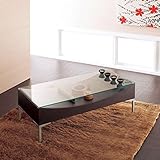 【商品名】 T56 ローテーブル リビングテーブル 【カラー】 ホワイトウォッシュ or ダークブラウン 【サイズ】 幅110 × 奥行50 × 奥行35 cm 【主素材】 スチール 強化ガラス シンプルモダン センターテーブル ガラステー