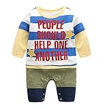 エルフ ベビー(Fairy Baby)ベビー服 男の子カバーオールロンパース 長袖 春秋用 ブルー ストライプ(サイズ：90)