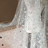 140cm固定幅x 90cm長さ葉花刺繍レース生地