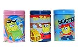 Set of 3 SPONGEBOB 6 " Tall Round Tinメタルコインバンク