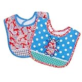 Trend Lab 2 Count Mommy's Little Monster Bib Set, Red/Blue (Discontinued by Manufacturer) by Trend L