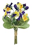 エルアーツ 造花 パンジーバンドル 全長19cm・花径3.5cm パープル E3643-06