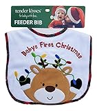 Holiday Tender Kisses Infant Embroidered Bib ~赤ちゃんの最初のクリスマス~トナカイ